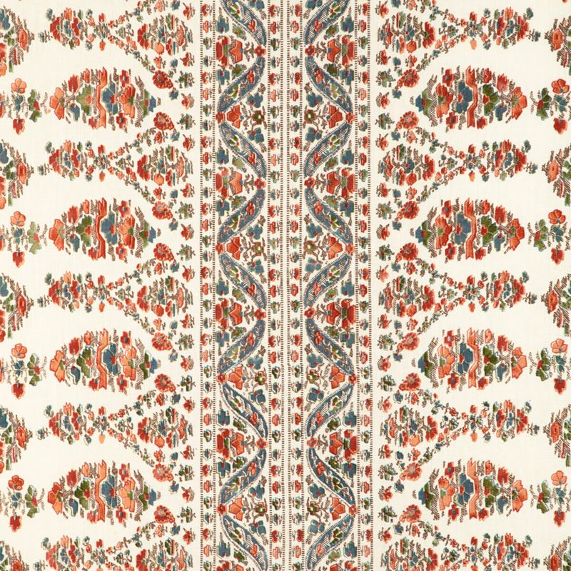 Brunschwig & Fils Fabric 8023108.512 Visan Print Sky/Coral