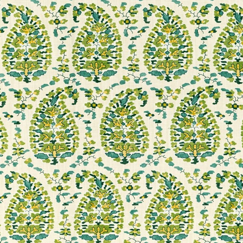 Brunschwig & Fils Fabric 8020130.3 Rougier Print Green