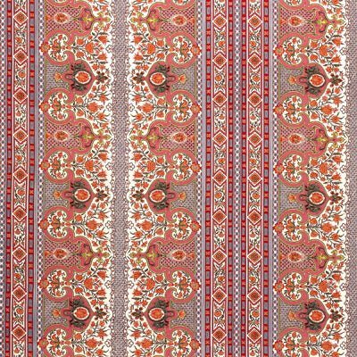 Brunschwig & Fils Fabric BR-79743.634 Digby S Tent Linen & Cotton Print Coral